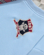 Retro stitching polo collar short sleeves