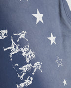 Spray-painted tie-dye T-shirt