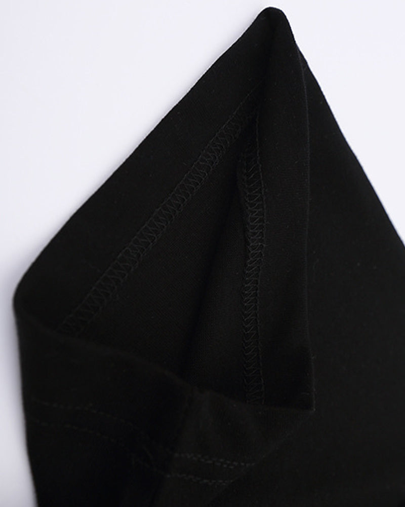 American retro lapel zipper short sleeves