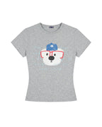 Puppy print short-sleeved T-shirt (women's)