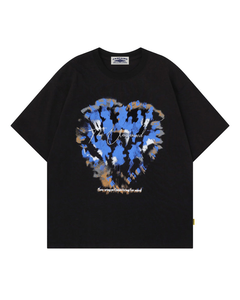 Creative Heart-Shaped Short-Sleeve