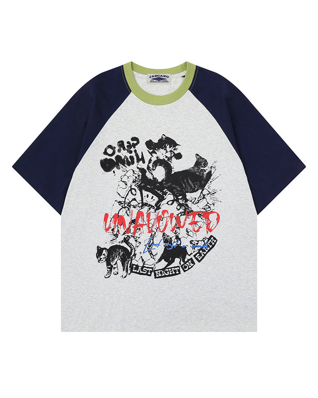 Casual Colorblock Short-Sleeved Shirt Main Image