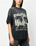 Distressed washed short-sleeved shirt