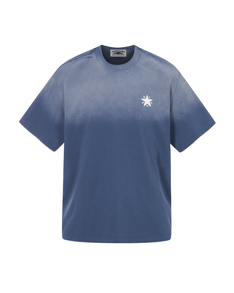 Spray-painted tie-dye T-shirt