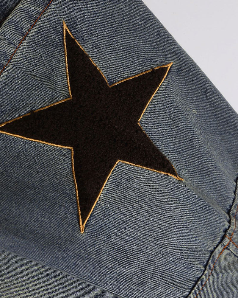 Retro washed distressed short sleeves