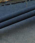 Distressed washed denim short sleeves