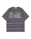 Retro color-blocked short-sleeved shirt