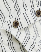 Striped loose short-sleeved shirt