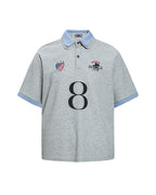 Embroidered Colorblock Short Sleeve T-Shirt