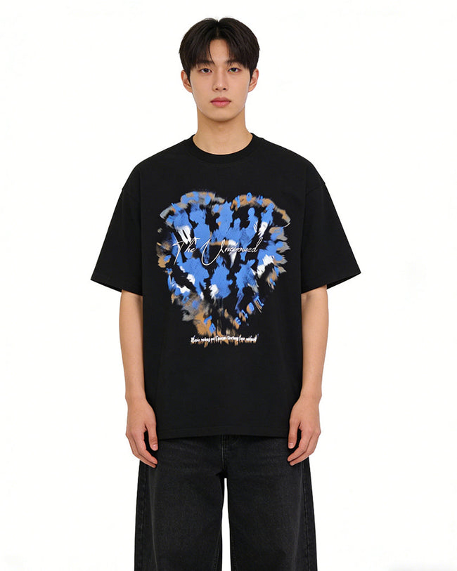 Creative Heart-Shaped Short-Sleeve Hover Image