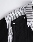Fake two-piece polo sweatshirt