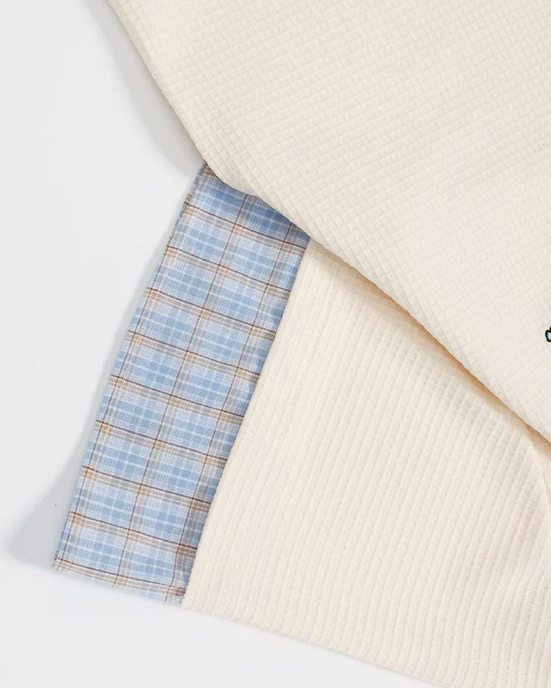 Faux two-piece polo shirt