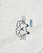 Cute cat embroidery fake two-piece sweatshirt