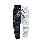 BAPE Camo Shark Sweatpants – Black & Grey Streetwear Joggers