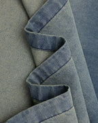 Retro denim short-sleeved shirt
