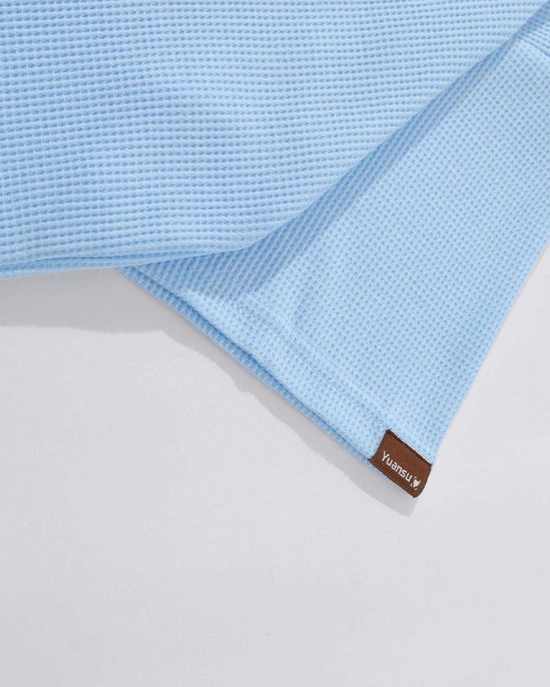 Retro stitching polo collar short sleeves