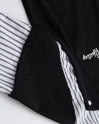Fake two-piece polo sweatshirt