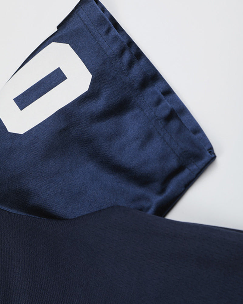 spliced sports short-sleeved shirt