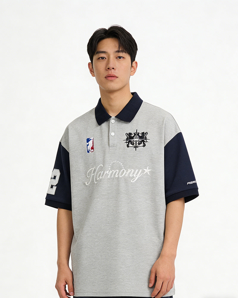 Sports style patchwork short sleeves
