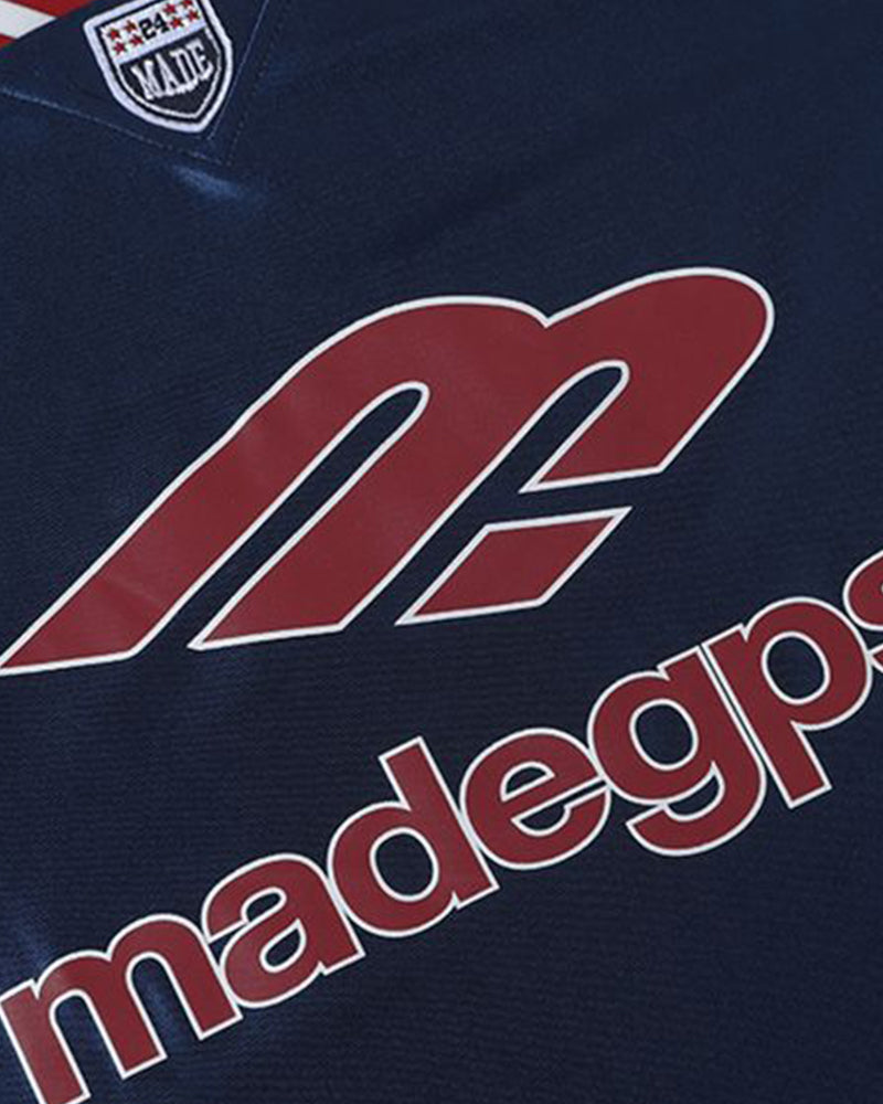 Spliced sports short sleeves