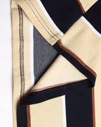 Striped contrast lapel sweatshirt