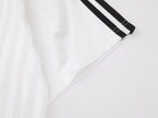 Letter print striped short sleeves