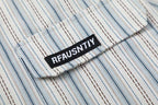 Retro Striped Short Sleeve Work Shirt