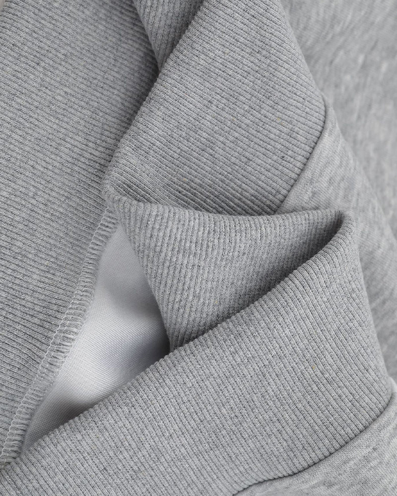 Fake two-piece college style sweatshirt