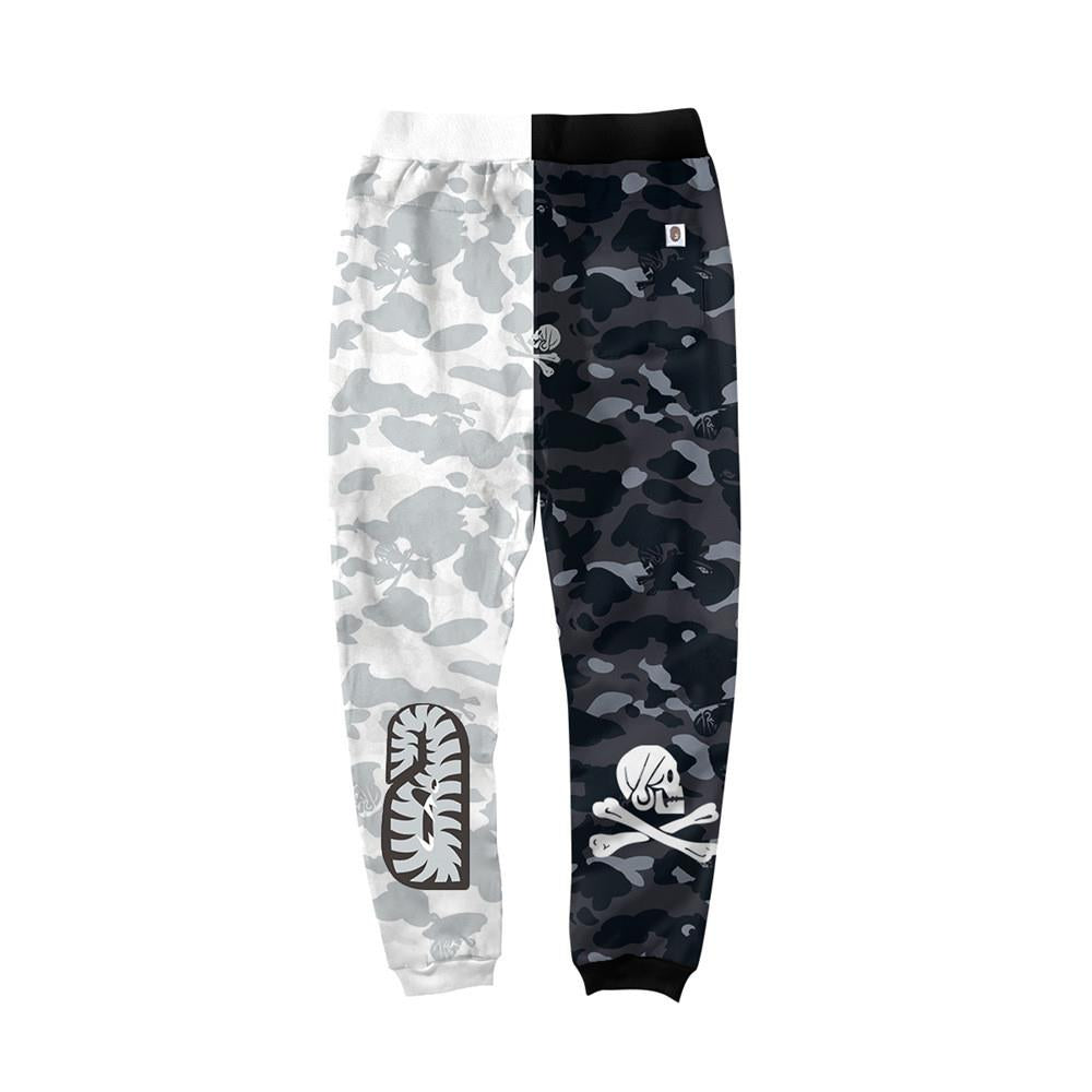 BAPE Camo Shark Sweatpants – Black & Grey Streetwear Joggers