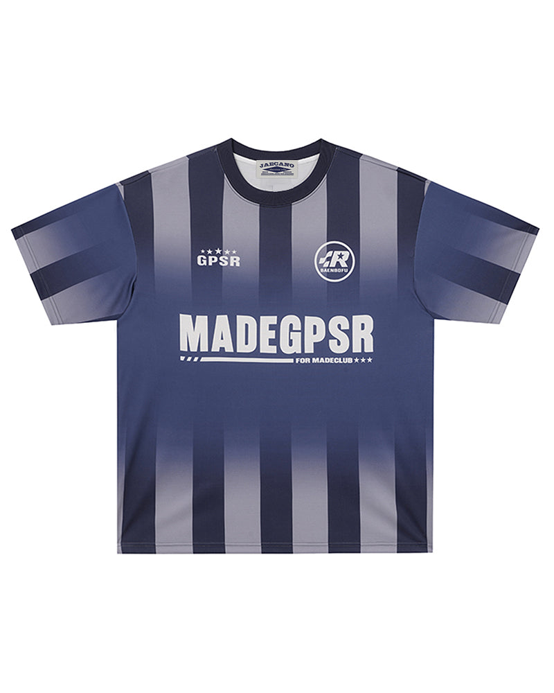 Gradient striped athletic t-shirt