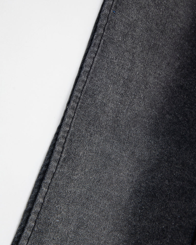 Washed patchwork short-sleeved shirt