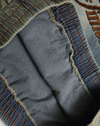 Embroidered denim hoodie