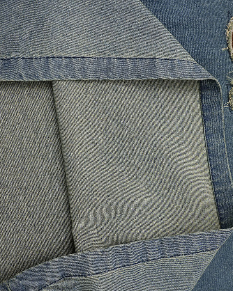 Retro denim short-sleeved shirt