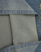 Retro denim short-sleeved shirt