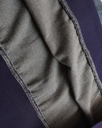 Vintage washed embroidered denim sweatshirt