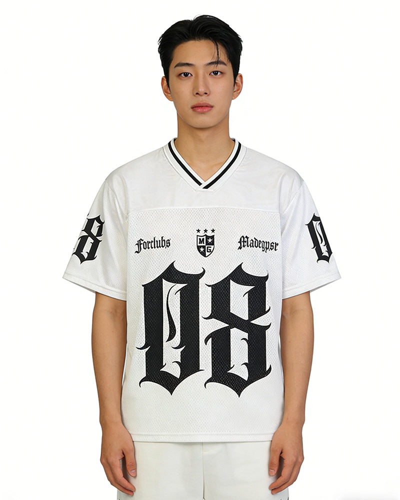 Sporty Digital Print Short Sleeve