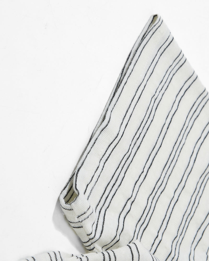 Striped loose short-sleeved shirt