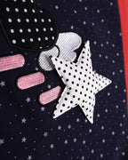 Bear-print color-blocked short-sleeved T-shirt (women's)