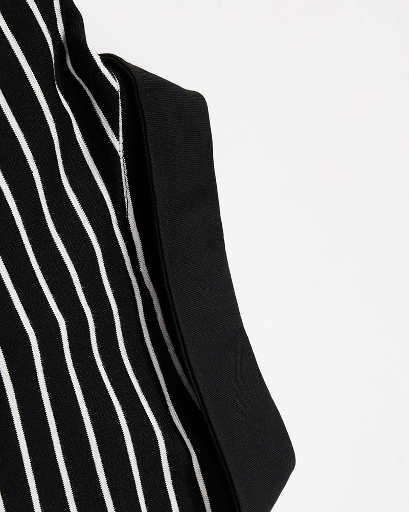 Color-blocked striped casual long-sleeved shirt
