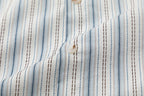 Retro Striped Short Sleeve Work Shirt