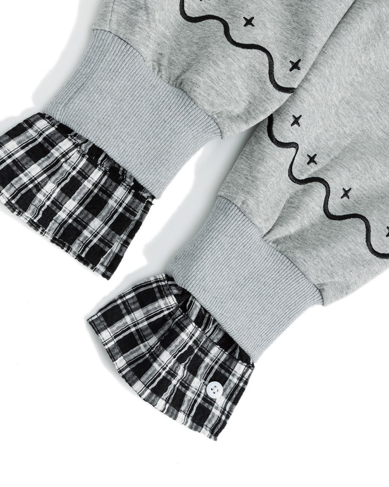 Fake two-piece lamb sweatshirt