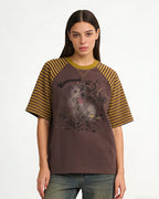 Vintage distressed puppy short-sleeved t-shirt