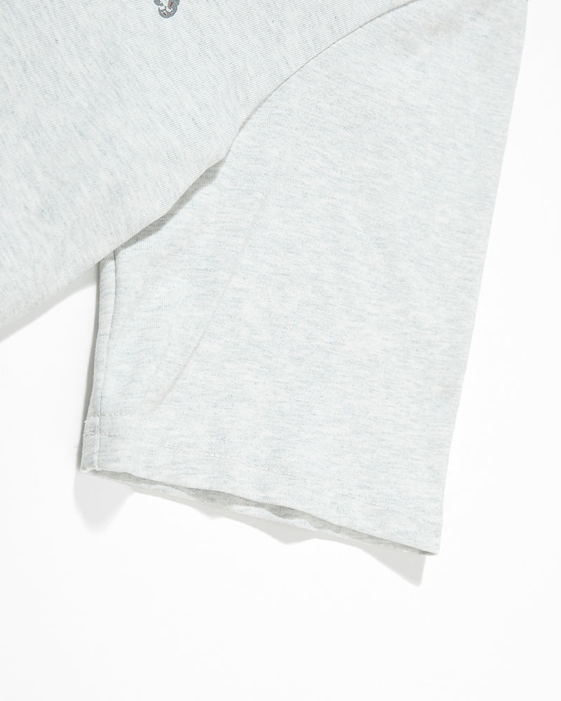 Retro distressed short-sleeved shirt