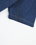 Gradient denim washed short-sleeved shirt