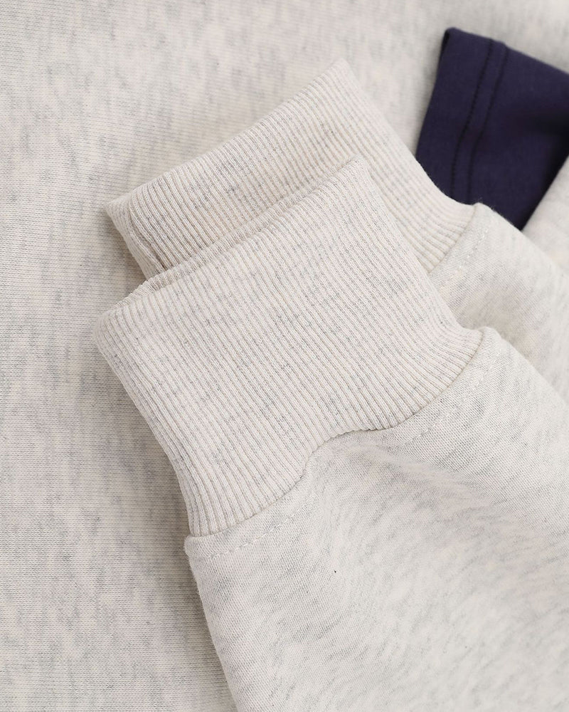 Fake two-piece polo sweatshirt