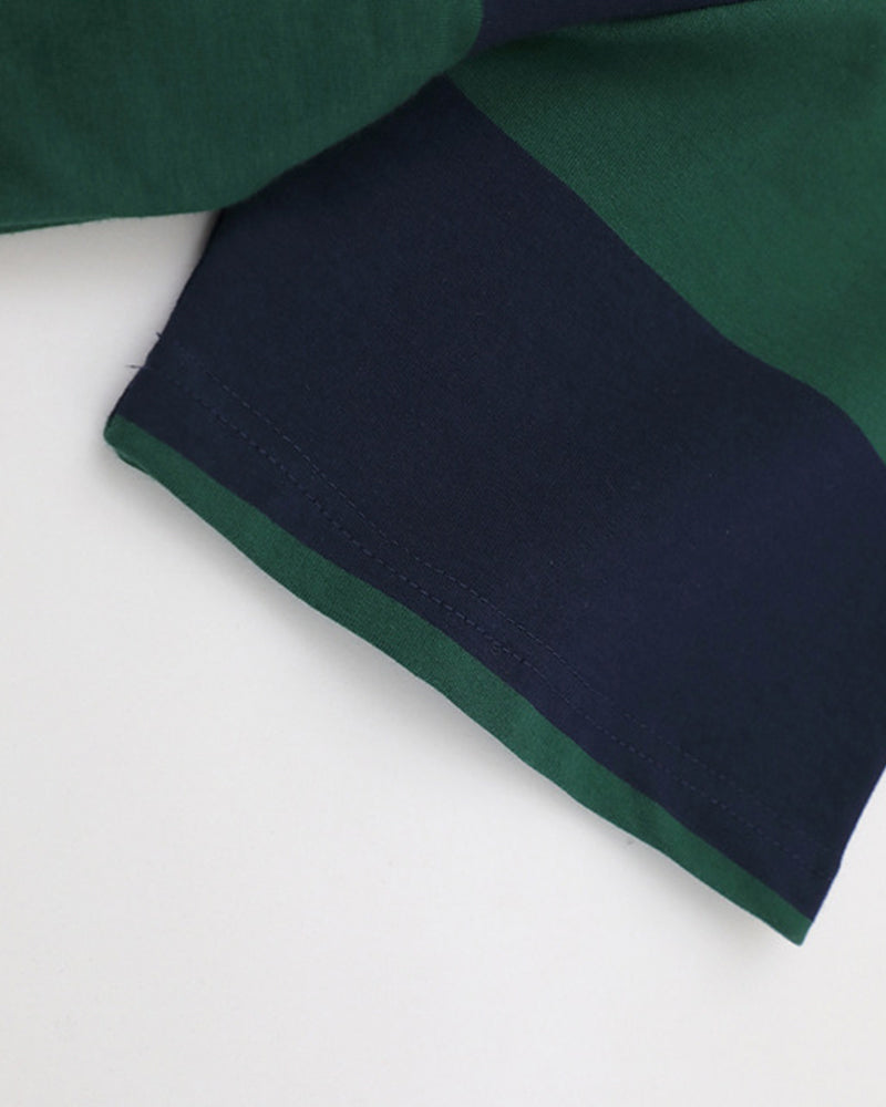 Embroidered Stripe Polo Shirt
