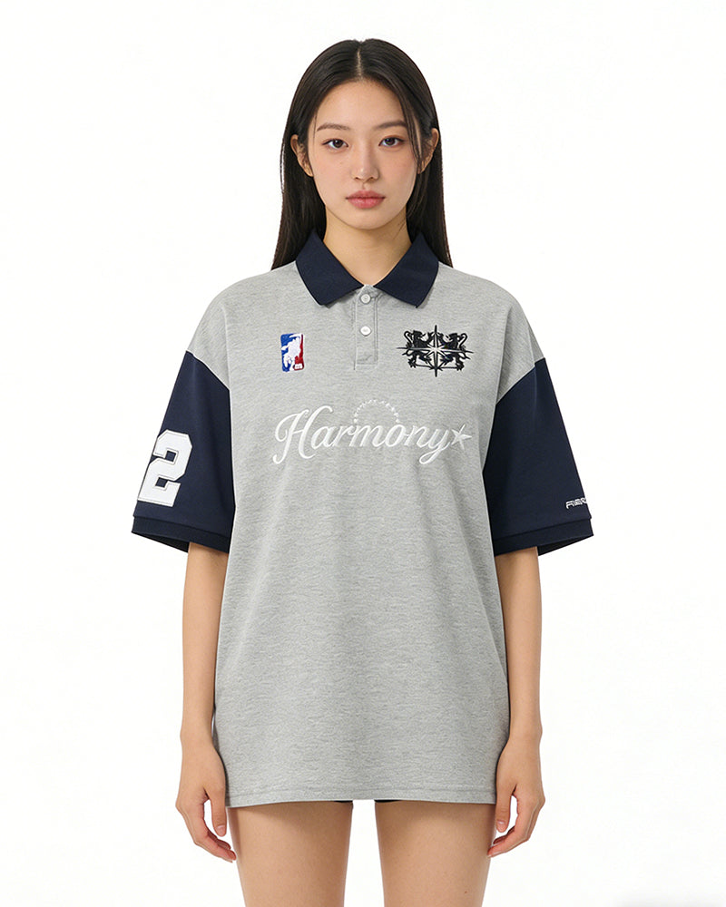 Sports style patchwork short sleeves
