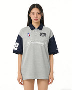 Sports style patchwork short sleeves