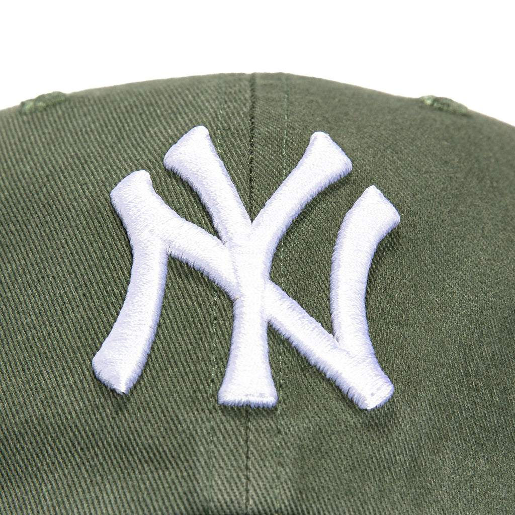 47 Brand New York Yankees Cleanup Adjustable Hat - Moss Green, White