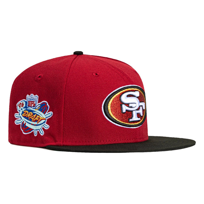 New Era 59Fifty San Francisco 49ers 1996 Draft Patch Hat - Cardinal, Black Hover Image